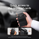 2-Pack Grey Metal Thin Slim Men Women Pop Up Wallet (10.1 x 6.9 x 1.7 cm) - RFID Anti-theft Card Holder with box