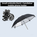 2-Pack Shock-Absorbing and Non-Slip Handlebar Phone Holder with Detachable Mini Umbrella - Waterproof & Windproof and Sunshade, 360° rotatable