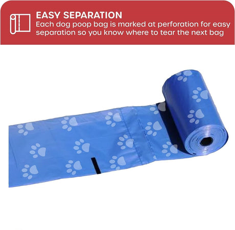 300-Count Biodegradable Dog Poop Bags with Bone Dispenser - Bulk Pack & Extra Thick, Leak-Proof Pet Supplies