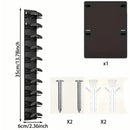2-Pack 10-Tier Black Wall-Mounted Hat Rack with Installation Accessories - Space-Saving Plastic Baseball Cap and Other Hat Organizers