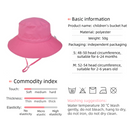 2-Pack Pink Kids Sun Hat and Travel Beach Fisherman Cap(S Size for Head Circumference 48-50) - Breathable UV Protection Cap