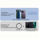 2-Pack 2-in-1 White Magnetic Card Wallet Integrated Pop Airbag Stand(9.5x6x0.8 CM) - Including Magnetic Ring, for MagSafe Compatible iPhone 14/13/12 Series & Standard Phone Cases