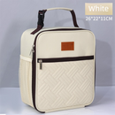 2-Pack Plaid Pattern Insulated Lunch Bag Set(Black & White) - Oxford Cloth Tote with Thermal Aluminum Foil, Large Capacity for Work and Picnic