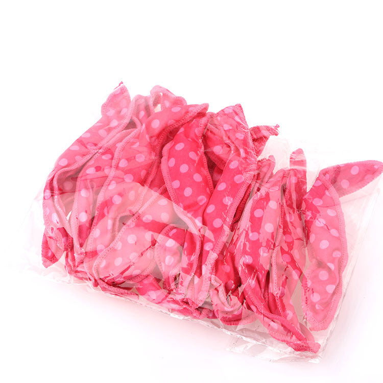 20-Pack Blue Polka Dot Bow Sponge Hair Rollers Set -  Soft Sleep Pillow Lazy No-Heat Curler for Heatless Loose Curls Hair Style