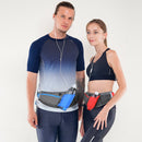 Black Adjustable Large Capacity Outdoor Sports Running Waist Pack(Waistline 70-160CM) - Multifunctional Marathon Pouch With Water Bottle Holder & Headphone Exit