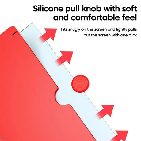 Black 18-Inch Ultra-Clear Portable Retractable HD Mobile Phone Screen Magnifier - Eye Protection Fresnel Lens Projector, with Built-in Phone Holder & Adjustable Base