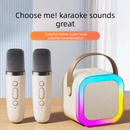 Black double wheat Portable Mini Karaoke Machine with Wireless Microphone - Bluetooth Speaker for Kids & Adults
