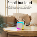 Beige double wheat Portable Mini Karaoke Machine with Wireless Microphone - Bluetooth Speaker for Kids & Adults