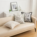 Black Elegant Black & White Tree Print Cushion Cover - Modern Home Decor