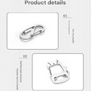 2-Pcs Lucky Cat Stainless Steel Keychain with S-Hooks - Durable & Portable Multi-Tool EDC Clip