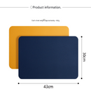 2-PCS Blue and grey PVC Double-Sided Lychee Texture Table Mat - Waterproof, Heat-Resistant & Easy to Clean for Home and Hotel Use