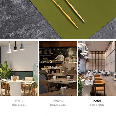 2-PCS Brown and black PVC Double-Sided Lychee Texture Table Mat - Waterproof, Heat-Resistant & Easy to Clean for Home and Hotel Use