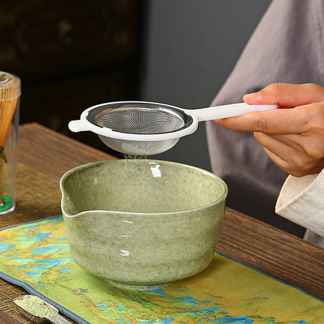 Black Complete Matcha Tea Ceremony Set - 4-Piece Japanese Traditional Whisk, Bowl, Whisk Holder & Scoop for Authentic Preparation at Home