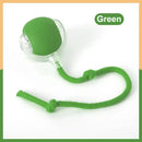 2-PCS Green Automatic Interactive Cat Ball Toy with Rope - Durable & Bite-Resistant Pet Jump Ball for Self-Entertainment & Play