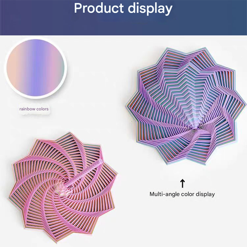 2-Pcs Silk gold Smart 3D Printed Fidget Toy - Hexagonal Illusion Folding Desk Toy for Stress Relief & Focus