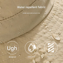 Light grey Quick-Dry Sun Protection Bucket Hat for Men - Breathable Outdoor Hiking & Fishing Cap with Wide Brim