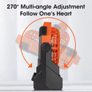 Black and orange Portable Outdoor Camping Fan with LED Light - Rechargeable USB Tent Fan for Australia