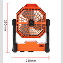 Black and green Portable Outdoor Camping Fan with LED Light - Rechargeable USB Tent Fan for Australia