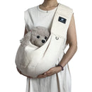 Apricot Adjustable Pet Carrier Sling Bag - Comfortable Wide Shoulder Strap Crossbody Tote for Cats and Small Dogs (Up to 13 lbs)