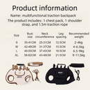 Orange 4-in-1 Multi-Functional Pet Carrier Bag with Detachable Strap & 1.5M Traction Rope - Lightweight Breathable Travel Sling for Cats & Dogs - Sizes L(Up to 9kg)