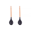 2pcs Beechwood & silicone spoon charcoal