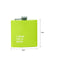 175ml Stainless Steel Hip Flask w Funny Quotes-Green
