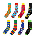 8 Pairs Fashion Novelty Funny Socks one Size 5-13 Men and Women Socks