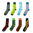 8 Pairs Fashion Novelty Funny  Socks one Size 5-13 Men  Socks  Women  Socks