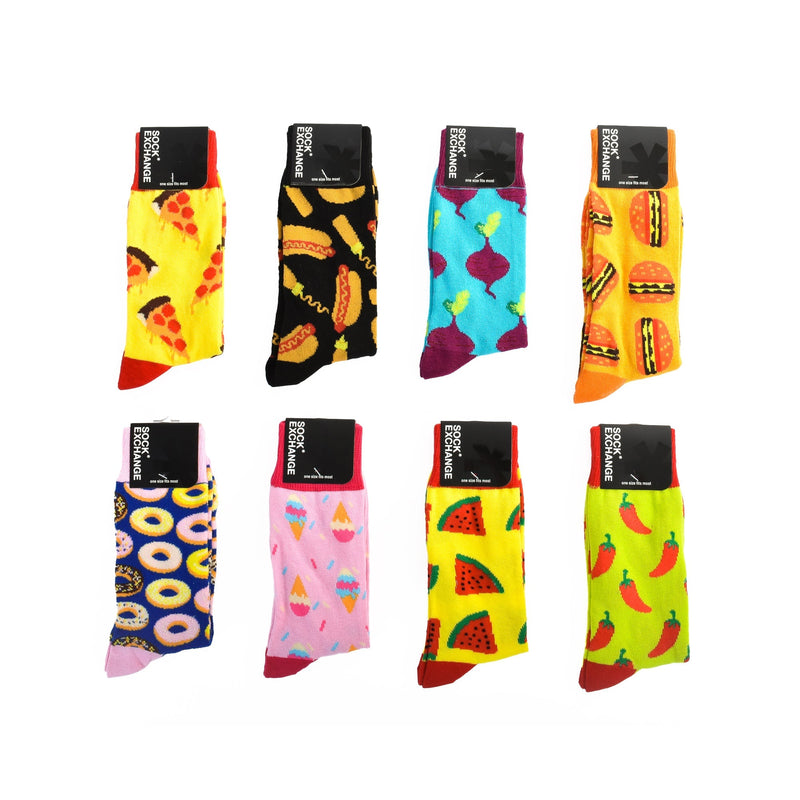 8 Pairs Fashion Novelty Funny  Socks one Size 5-13 Men  Socks  Women  Socks
