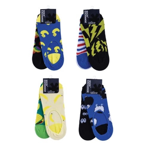 8 Pairs Unisex Novelty No Show Sock Cotton