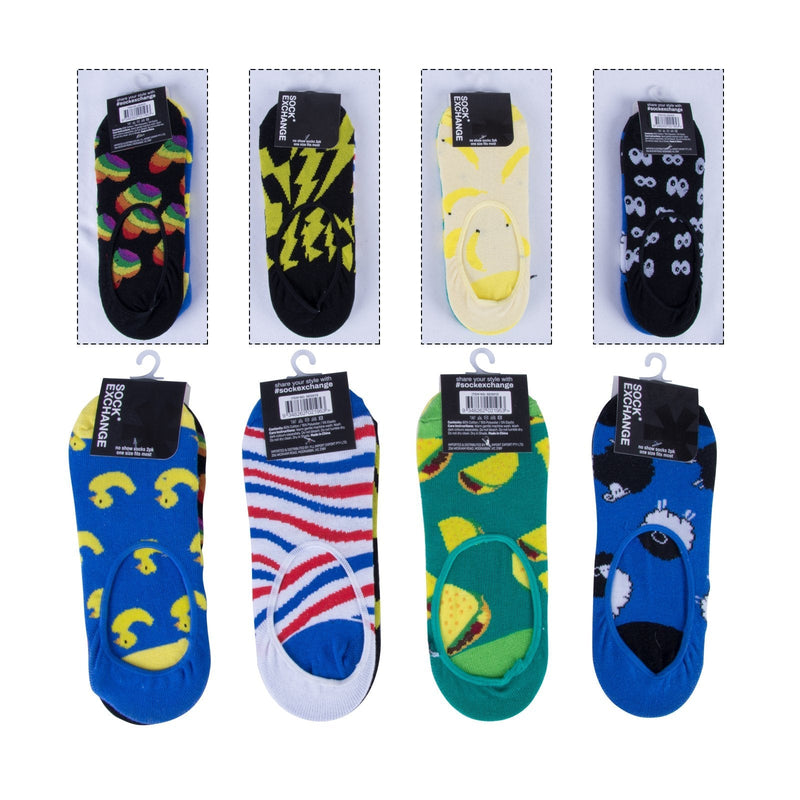 8 Pairs Unisex Novelty No Show Sock Cotton