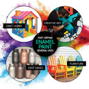 3PK 250g Spray Paint Can For Interior and Exterior 26 colours Fast Dry - Matt White