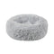 Plush Donut Faux Fur Calming Pet Nest - Grey - M