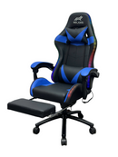 Gaming Chair With Headrest and Foot Rest LED Light - Pink White