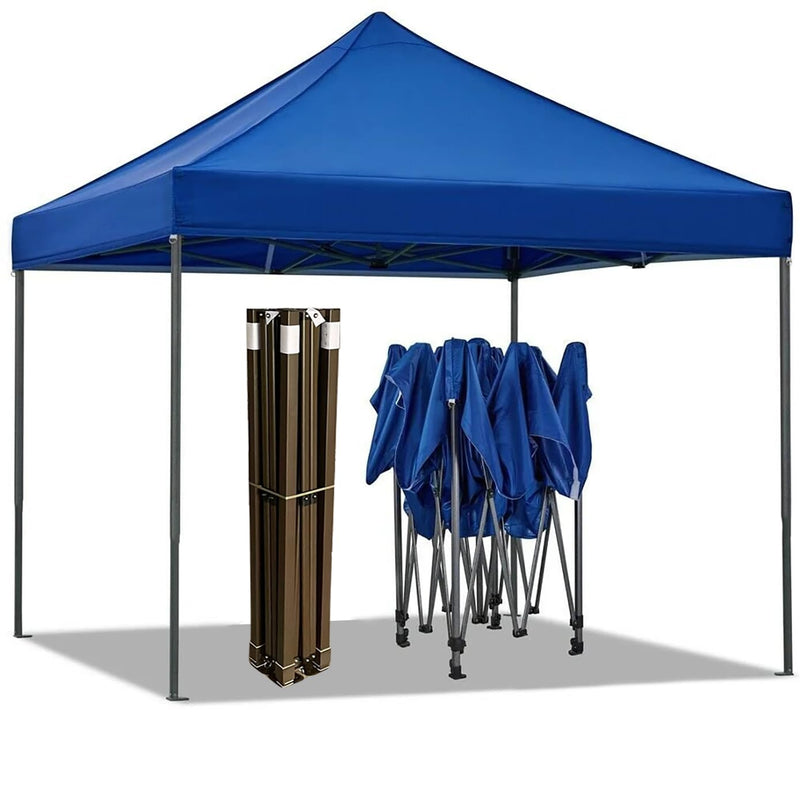 Portable Water-Resistant Gazebo 3x4.5 M - Blue / With Sidewalls