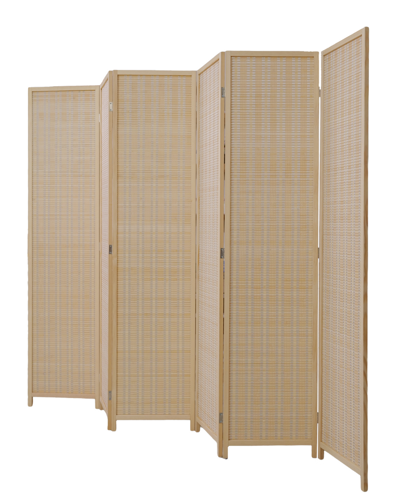 Bamboo Room Divider – 5 Panel Folding Privacy Screen