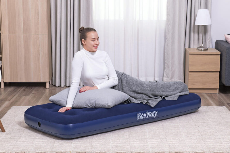 Bestway 1.85m x 76cm x 22cm Air Mattress Jr.Twin Indoor/Outdoor Heavy Duty Durable Camping