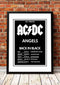 AC/DC / The Angels (Angel City) 'Back In Black' Australian Tour Poster 1981 - Framed A2