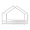 Artiss Bed Frame Wooden Kids Single House Frame White AMOS