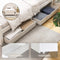Artiss Bed Frame King Single Size Wooden Platform with 2 Storage Drawers White RIO