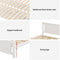 Artiss Bed Frame King Single Size Wooden Platform with 2 Storage Drawers White RIO