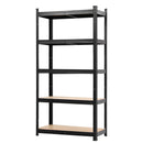 Giantz Garage Shelving 1.6X0.8m Warehouse Shelves Storage Rack Pallet Racking Black