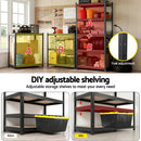 Giantz Garage Shelving 1.6X0.8m Warehouse Shelves Storage Rack Pallet Racking Black