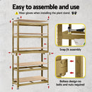 Giantz Garage Shelving 1.6X0.8m Warehouse Shelves Storage Rack Pallet Racking Yellow