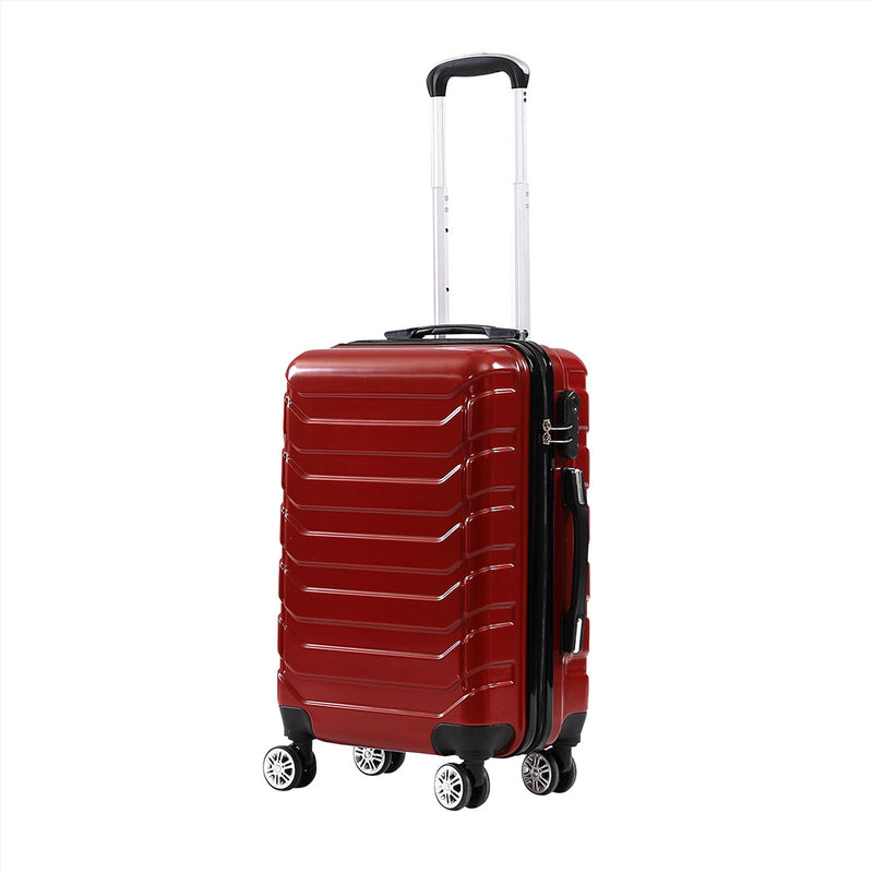 3pc ABS PC Luggage Set Red Colour