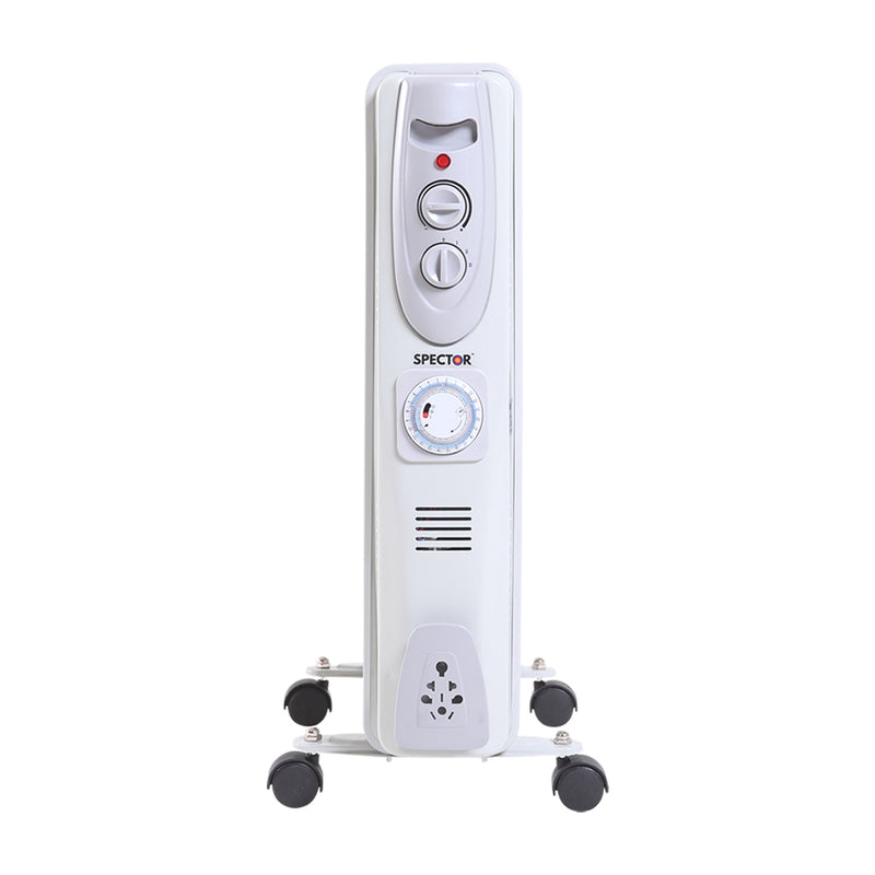 Spector 1500W Electric Portable 7 Fin Oil Heater w/24h Timer Column Heat New
