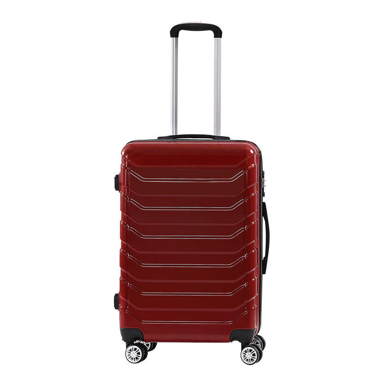 3pc ABS PC Luggage Set Red Colour