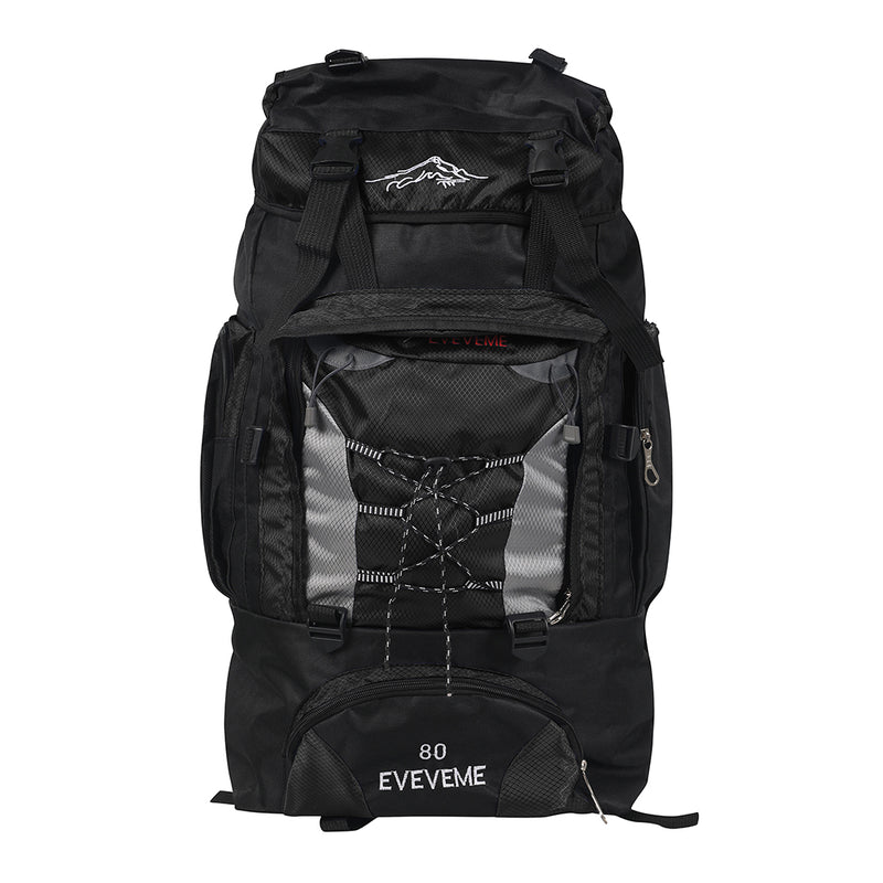Black 80L Large Waterproof Travel Backpack Camping Outdoor Hiking Luggage