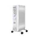 Spector 1500W Electric Portable 7 Fin Oil Heater w/24h Timer Column Heat New