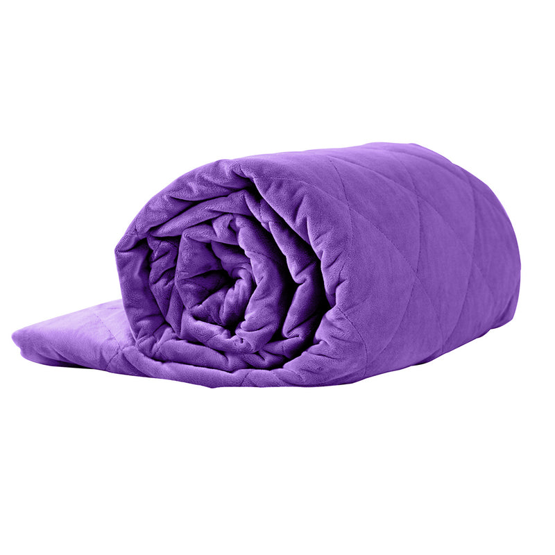 DreamZ 2KG Kids Anti Anxiety Weighted Blanket Gravity Blankets Purple Colour